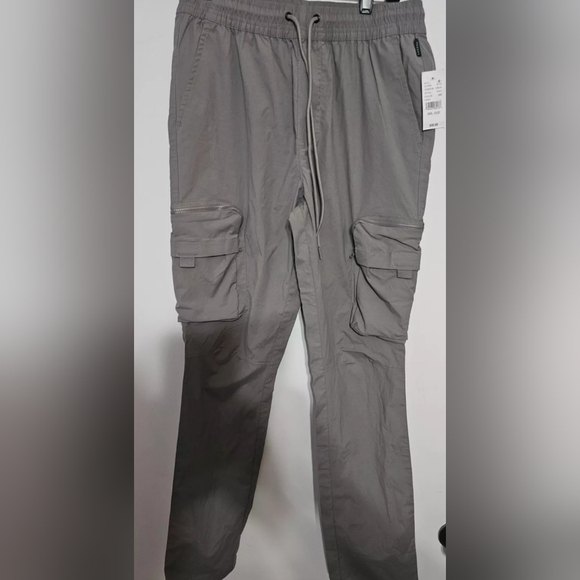 PacSun Stretch Gray Slim Cargo Pants Mens Size Small New With Tags - Picture 1 of 4
